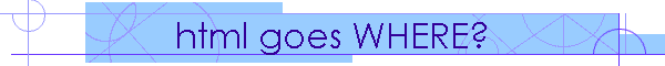 html goes WHERE?